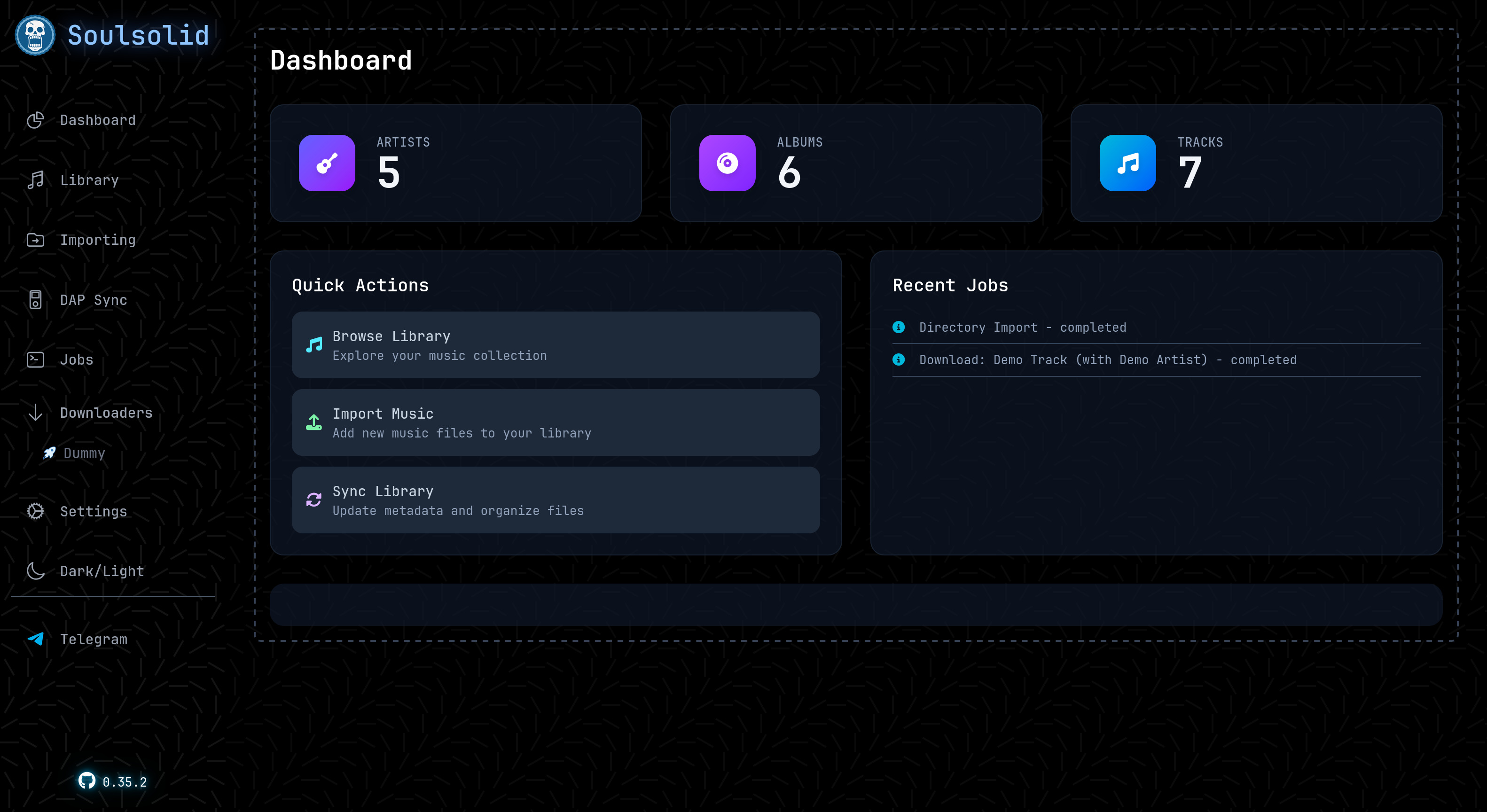 Soulsolid Dashboard